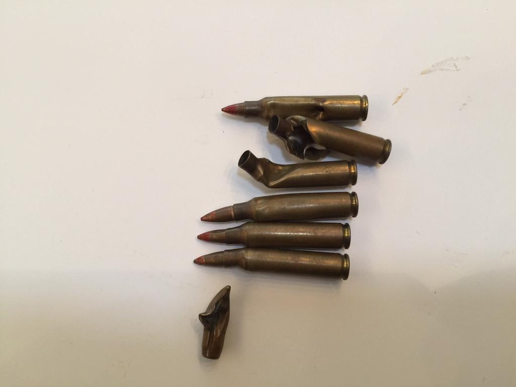Bullet and torn up shells from (Lucky 2) As my Mother wrote in one of her letters to me: You know that every time