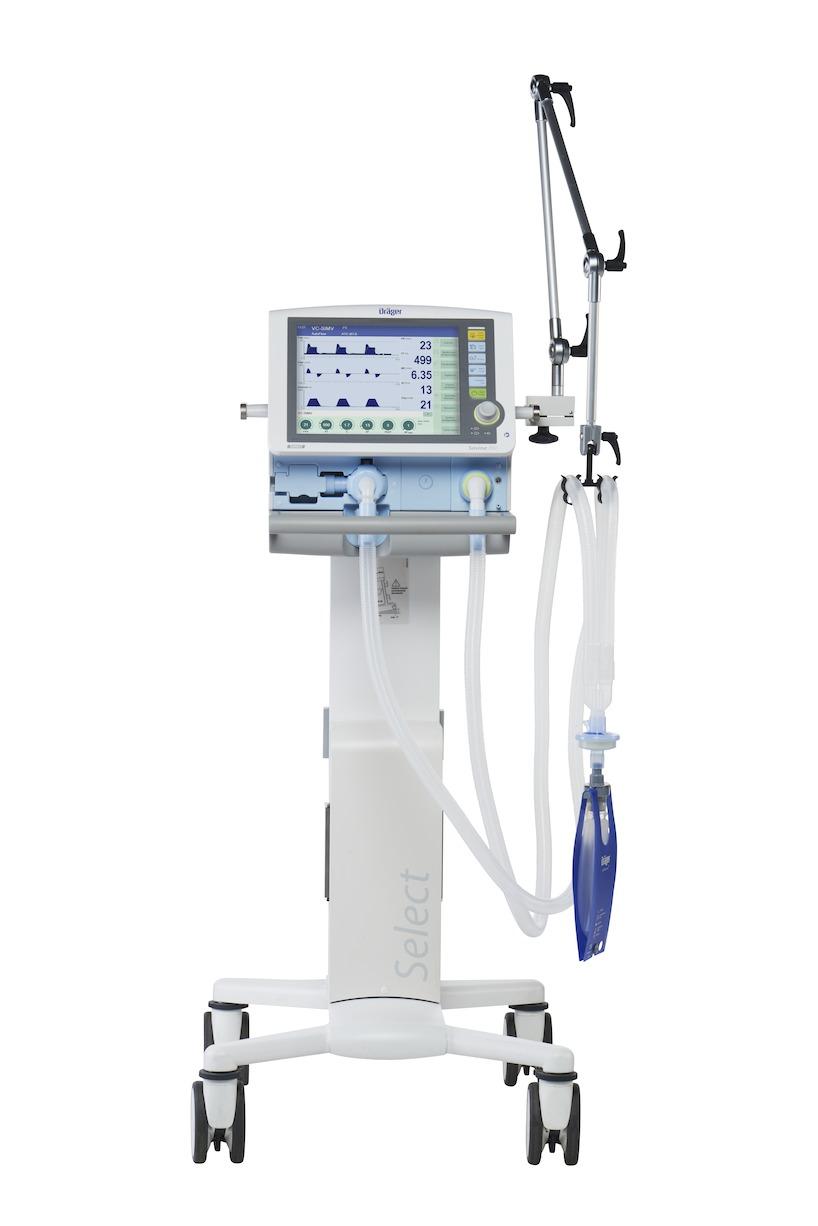 Dräger Savina 300 Select ICU Ventilation and Respiratory Monitoring The Dräger Savina 300 Select (in this configuration) combines the independence and power of a turbine-driven ventilation system