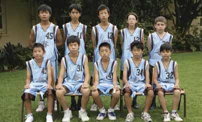 13D Basketball Back Row: C.Wang, E.Wu (Captain), B.Jiang, D.Wang, S.