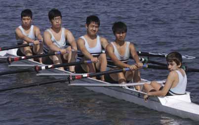 Rowing Second Year Nine Quad Scull Bow: K.Yu, 2: J-H.