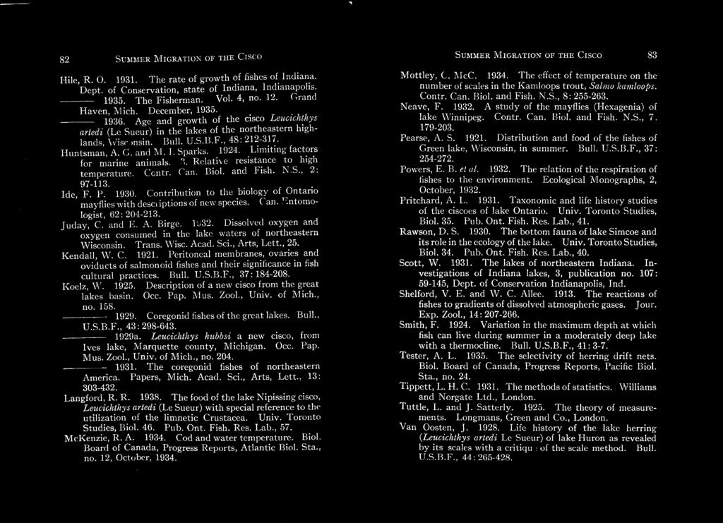 ' Board of Canada, Progress Reports, Pacific BioI. Sta., no. 24. Tippett, L. H. C. 1931. The methods of statistics.