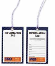 ESCORT 1200 300mm RTBES SIZE - 1200 X 300mm = RTBES SAFETY TAGS Three styles available, made from non tear / all wear material. 125mm 75mm in size.