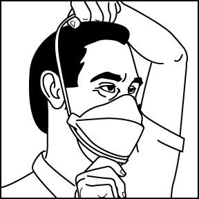 4. Do not use with beards or other facial hair or other conditions that prevent a good seal between the face and the sealing surface of the respirator. 5.