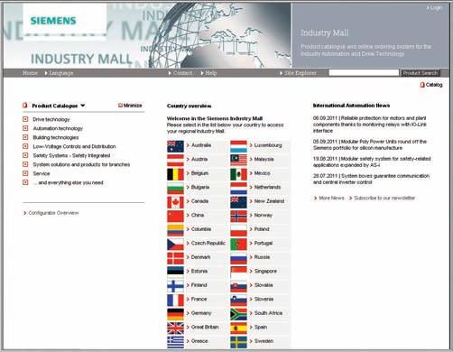 Siemens Industry Automation and Drive Technologies has therefore built up a comprehensive range of information in the World Wide Web, which offers quick and easy access to all data required.
