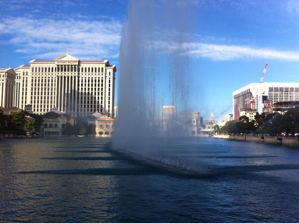 Next stop, the Bellagio fountains, because no tourist day on the Strip would be complete without seeing at least one show.