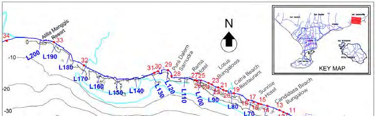 candidate sites namely, Candidasa and from North Kuta to part of Canggu as shown in Figure 10.3.1 and Figure 10.3.2.