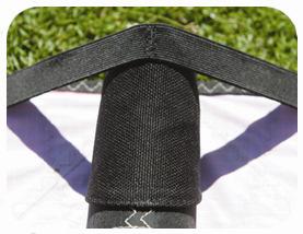 ABC STRUT PROTECTION AND BLADDER END CAPS: ABC cloth with enlarged Velcro fastening protects the strut ends and