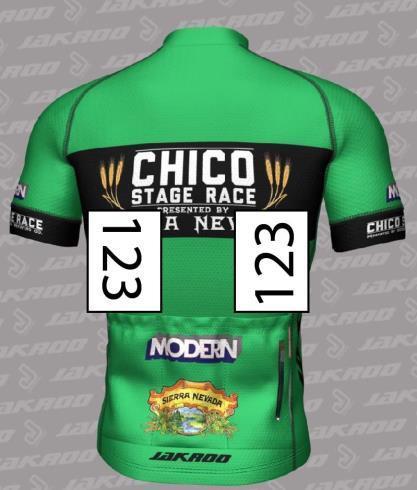 JERSEY NUMBER POSITIONS All riders MUST WEAR BOTH bib number for all stages. If you do not wear both bib numbers you will be assessed a $20.00 fine per USAC rules.