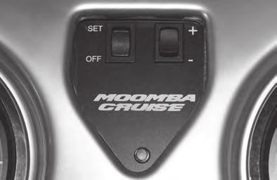 faster than the initial set point. The speed of the boat can be adjusted slower by pressing and holding the - side of the momentary rocker switch, which will decrease the engine speed.