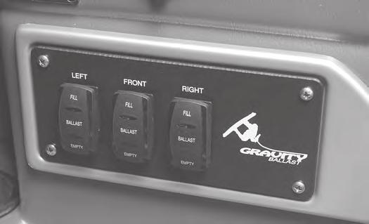 Gravity 3 Ballast System The Gravity Ballast System in your boat is an electronically controlled ballast system that can be operated from the driver s seat.