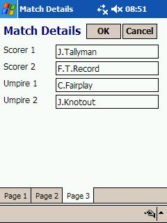This will load a new form which comprises the following three pages: These fields represent the following match details which you will need to complete.