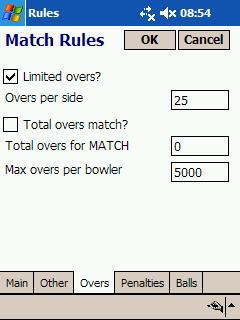 0 SETTING THE MATCH RULES If you need to change the rules for the match you can either import a saved rule or edit