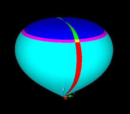 Figure 2. RadCAD model of the Raven 29.47 MCF fully inflated balloon.