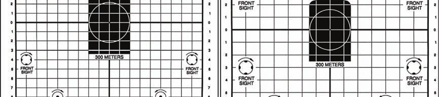 (4) The firing line is cleared, and the Soldier moves downrange to examine the second shot group, triangulate, and mark the center of the shot group with the number 2.