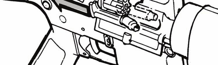 body. (2) As the rearward movement of the bolt carrier group allows the nose of the cartridge case to clear the front of the ejection