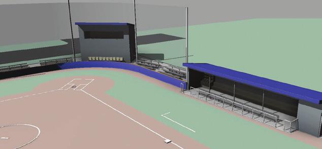 with netting Bullpen clay Dugouts