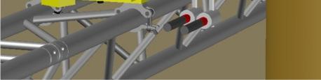 Finally, standard brackets for mounting of different equipment on the truss are readily available. The alutruss used can be seen in Figure 17, but is more clearly illustrated in Figure 19.