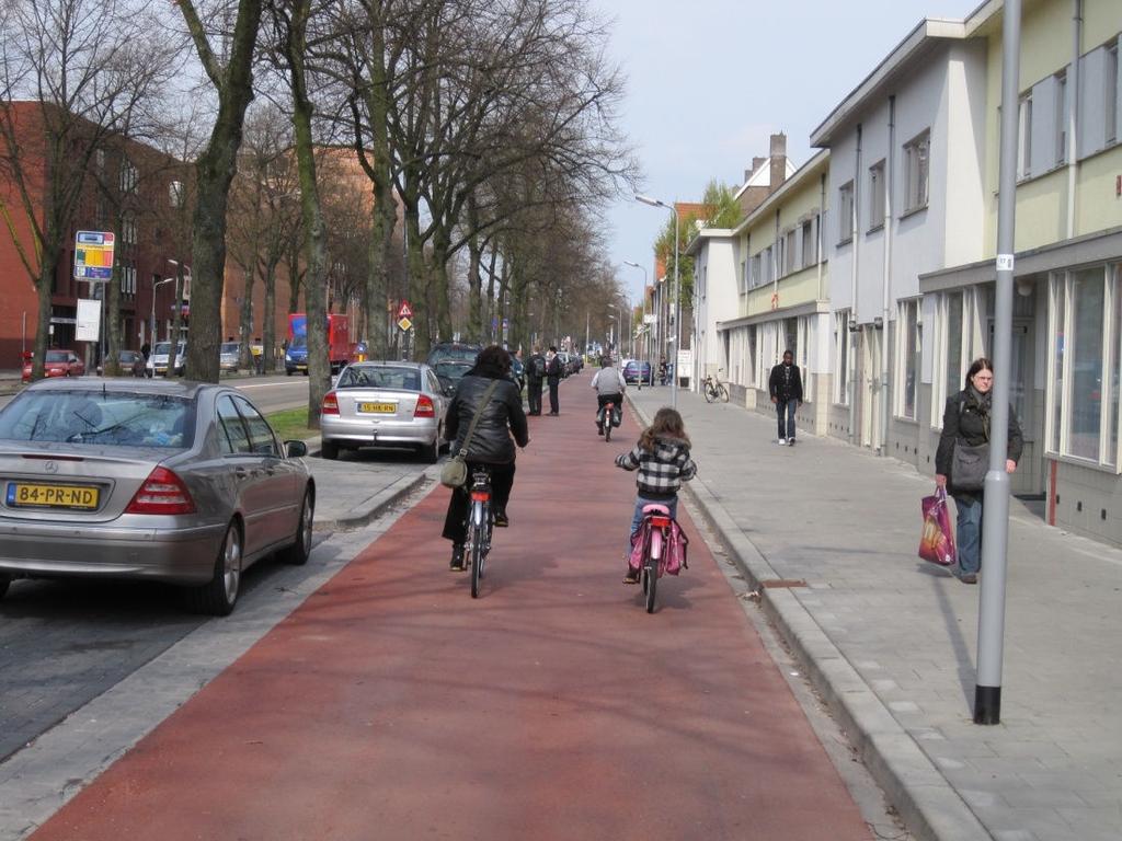 Looks like cyclepath, red asphalt