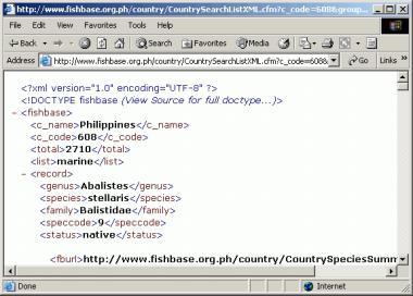 Country web sites can then incorporate FishBase data into their pages as if it is their own.