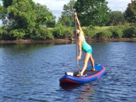 NOW Find your BLISS on the water 60 minute class including paddling and yoga $20 without equipment rental $40 with equipment