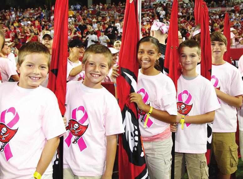 COMMUNITY 19 In conjunction with breast cancer awareness month, the Buccaneers and the NFL also donated $5,000 to My Hope Chest, a nonprofit organization that