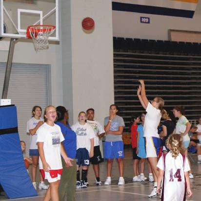 The camp features expert instruction, shooting techniques, agilities, games, fundamental stations, contests, and individual and team awards.