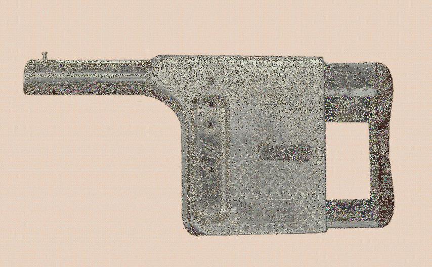 Ca. 1895: Gaulois Pistol This pistol is based on a French patent by P. Blachon and E. Mimard.