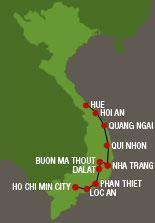 The trip can also be split into two sections: Ancient Vietnam (10 Days: US$2350 per person + US$230 bike hire), which is Hanoi to Nha Trang, and Beaches and