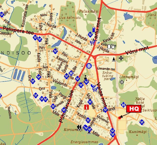 1.2. Otepää town map / Otepää linnakaart