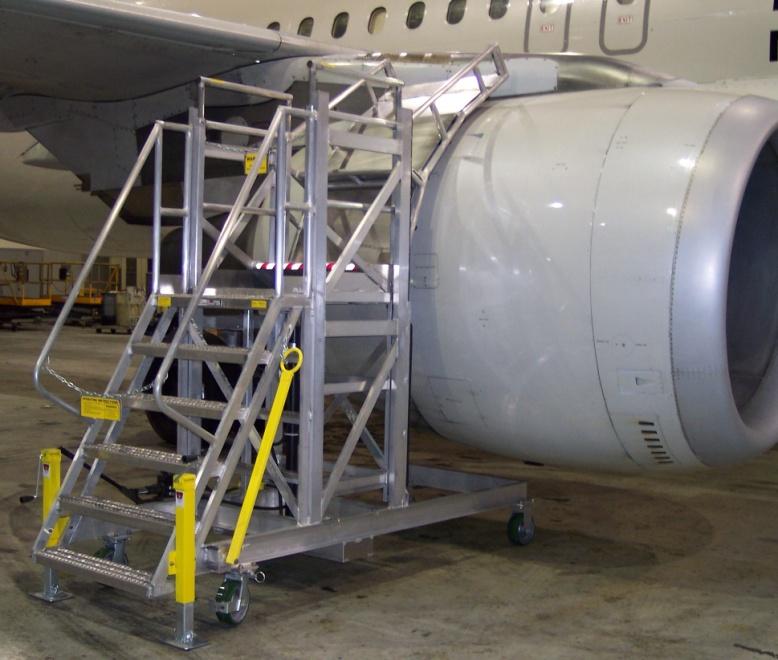 Category Examples Cantilevered Systems Transportation: Pylon Access Stand The customer was an airline looking to improve the way they access sensors in the pylon area above the engines.