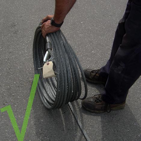 Wire Rope coils should be unwound using a turntable, or smaller coils can be unwound by rolling along the ground like a hoop.