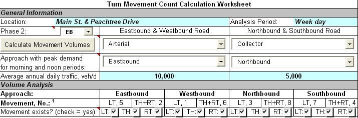 The calculations in the Volumes worksheet are implemented in computer code that is activated each time the Calculate Movement Volumes button is clicked.