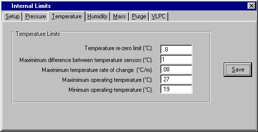 FPG8601 /VLPC OPERATION AND MAINTENANCE MANUAL Figure 35. <Internal Limits> <Temperature> Table 22.