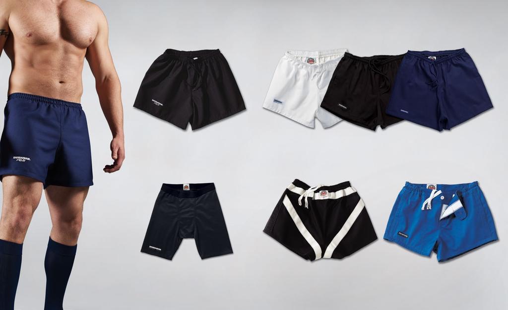 Accessories Rugby Shorts Accessories Rugby Shorts Barbarian Shorts TRADITIONAL & TECHNICAL From the simplicity of the NSZ, to the tradition of the RUZ, and the sophistication of the PFZ, we offer a