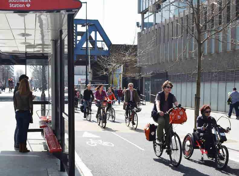 UK examples Equality Duty London: Fully accessible bus stop bypass Kingston: Wide two-way kerbed track All new infrastructure should be built giving due regard to Public Sector Equality Duty as