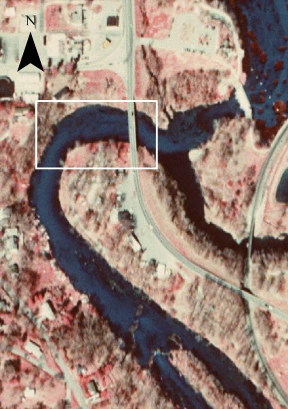(1992) access site 1, white box represents the approximate area of habitat searched. (Photograph from Arkansas Official GIS Platform) 1978, and one individual captured on 19 July 1986.