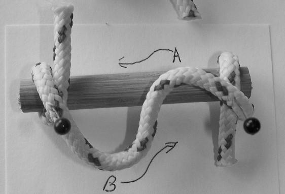 ) Separate the two half hitches and form loops in the center and you have a Sheepshank.