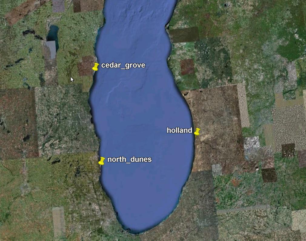 ERDC/CHL TR-12-x DRAFT 7 3 Demonstration Sites The morphological response evaluation will focus on representative measured profiles for the Great Lakes region using bathymetry data from three sandy