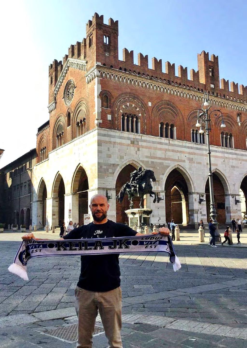 ÜLEMAAILMNE JALGPALL About month ago we met football fan Alex from Saint-Petersburg. Now is a part of Keila JK in Italy also. Andrea from Italy has Keila JK scarf in his collection.