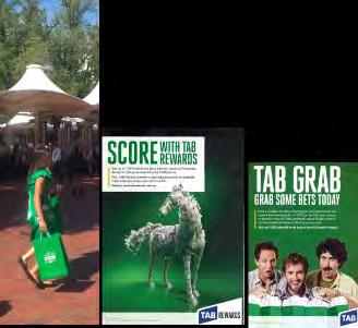 #4 INTEGRATED ADVERTISING Presenter discussing TAB FIXED ODDS RACE 2 (odds for second race sponsored by tab.com.au.