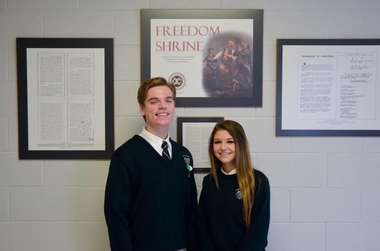 Sophomores Andrew Smyth and Gwen Plevyak have been selected to represent Bishop Shanahan at the 2016 Hugh O'Brien Youth Leadership
