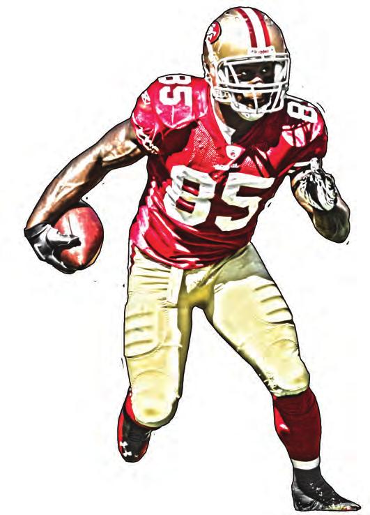 GAME CHANGER One of the most athletic and versatile players in the NFL, TE Vernon Davis has emerged as a premier tight end.