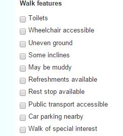 Making your walk public: The third party website check box controls whether the walk can appear on the Ramblers and Macmillan websites.