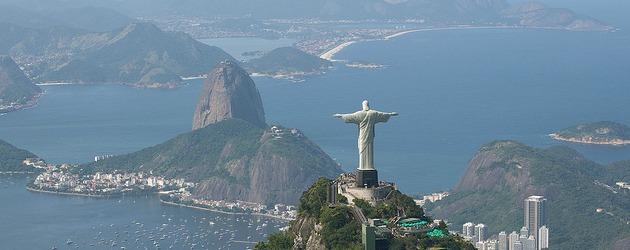 The Sugarloaf mountain, a trademark of Rio de Janeiro, has very little vegetation on its slopes.