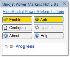 Click the Hot Lists tab to view the Power Markers Hot Lists task pane. 3. Now click the Auto button in the Hot Lists task pane and the Hot Lists for this map will appear: 4.
