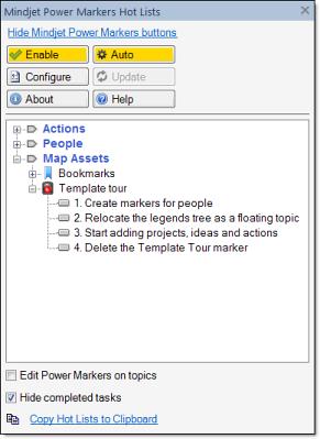 The Power Markers dashboard templates in the template preview dialog 3. Double-click on the template that you want to use, and a new map based on the template will be opened.
