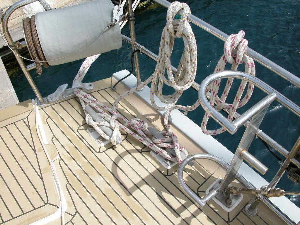 Note Stern anchor rode and swimladder This yacht presently lying in Marmaris, Turkey.