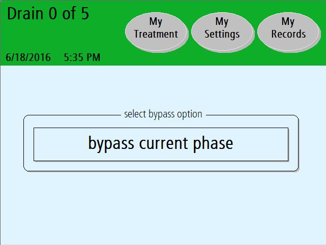 Bypassing a Phase (continued) 1 2 Note: If you accidentally reach this screen and do not want to bypass the current