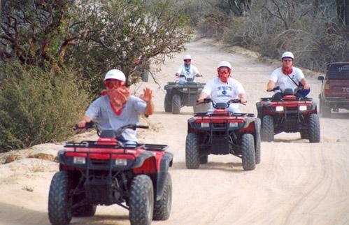 ATV SAN JOSE TOUR TIMES: 9 AM, 12 PM, 3 PM INCLUDES: Tax, park entrance fee, insurance, round trip transportation, guided activity, helmet, goggles & bandanas. Bottled water during tour.