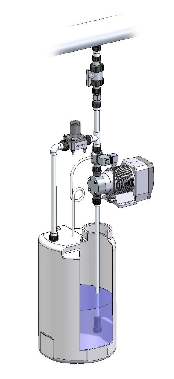 8.1.4 How to ensure an gas-free suction If slightly degassing media are conveyed and the medium is pumped in a pressurised pipe or against a pressure keeping valve: the RS 204.